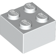 Lego kostka (kostička) 2x2, bílá (300301, 4103592)